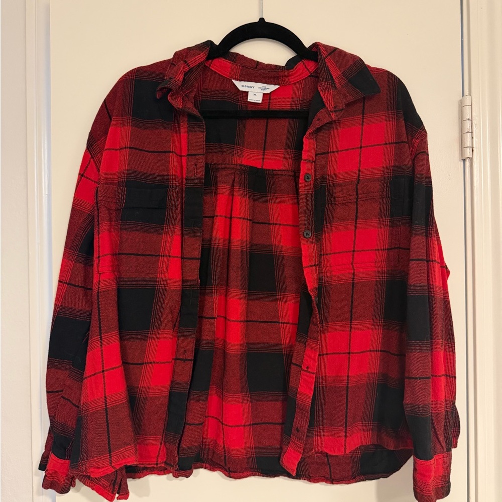Red and Black Plaid Shirt